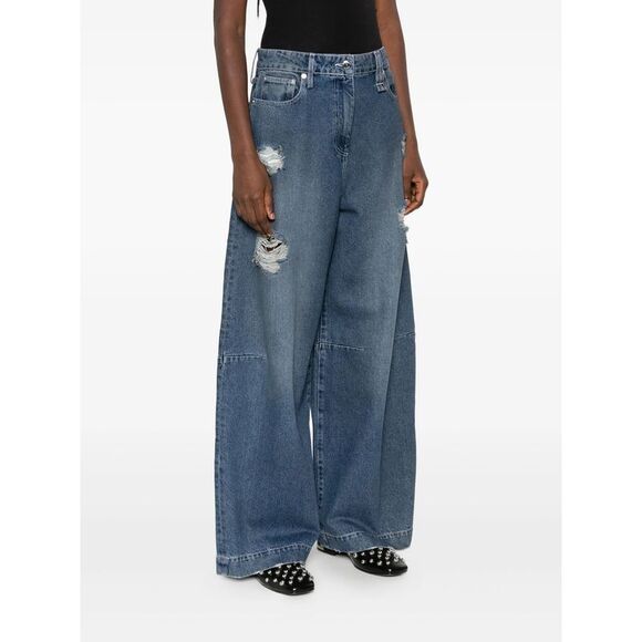 Simone Rocha Blue Denim - Tapered Jeans Women - Picture 3 of 5